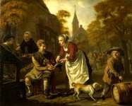 Jan Victors - A Village Scene with a Cobbler